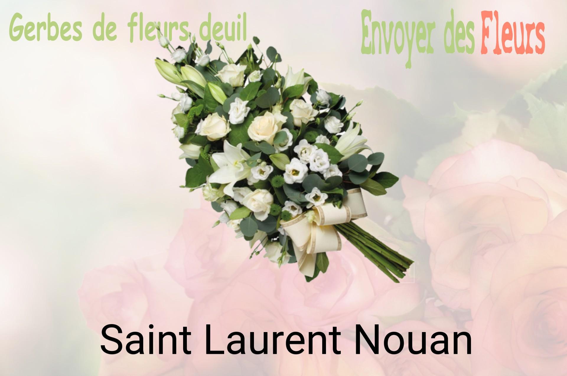 Gerbe de fleurs de deuil livrée à Saint-Laurent-Nouan